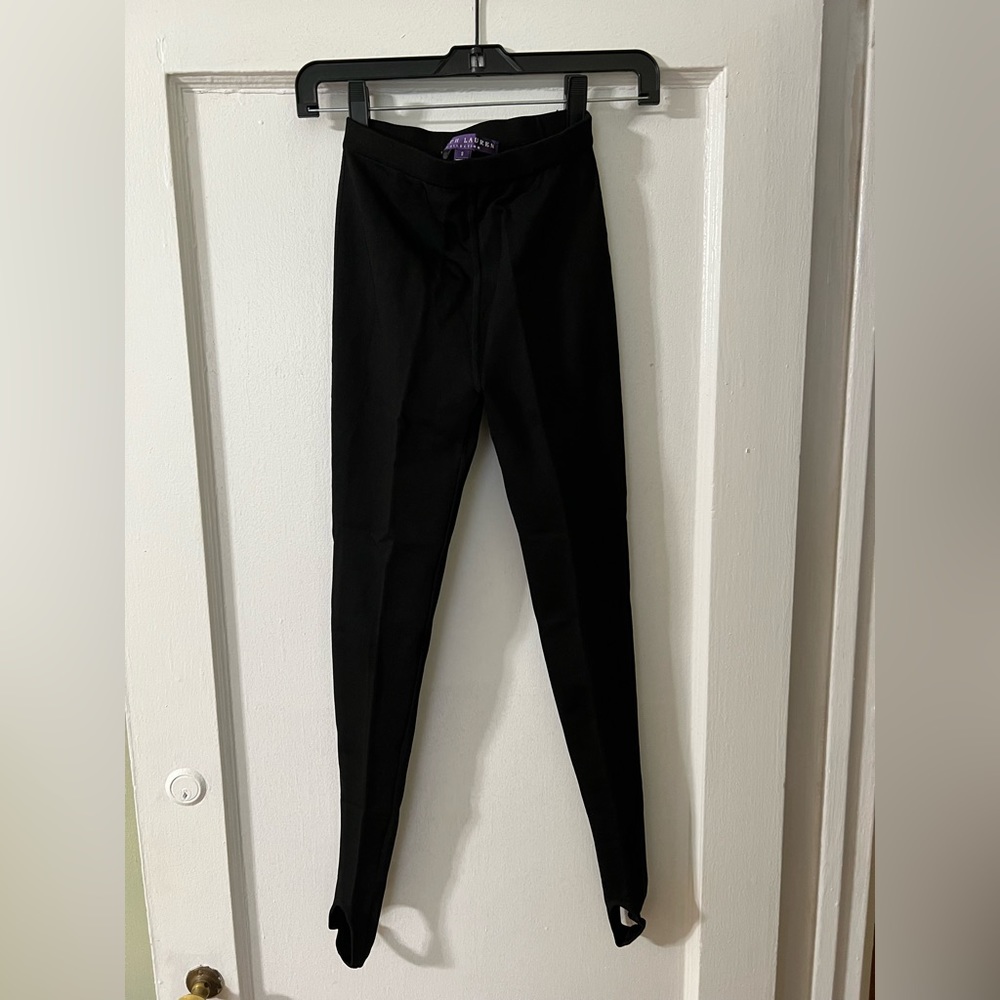 COPY - Ralph Lauren Collection (Purple Label) black stirrup leggings